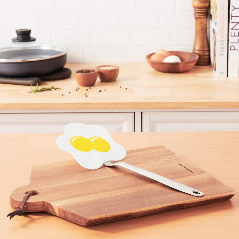 Tovolo Spatulart Fried Egg Nylon Flex Turner, Heat-Resistant Silicone, Dishwasher Safe - Image 2
